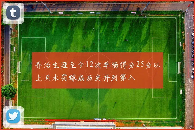 乔治生涯至今12次单场得分25分以上且未罚球成历史并列第八